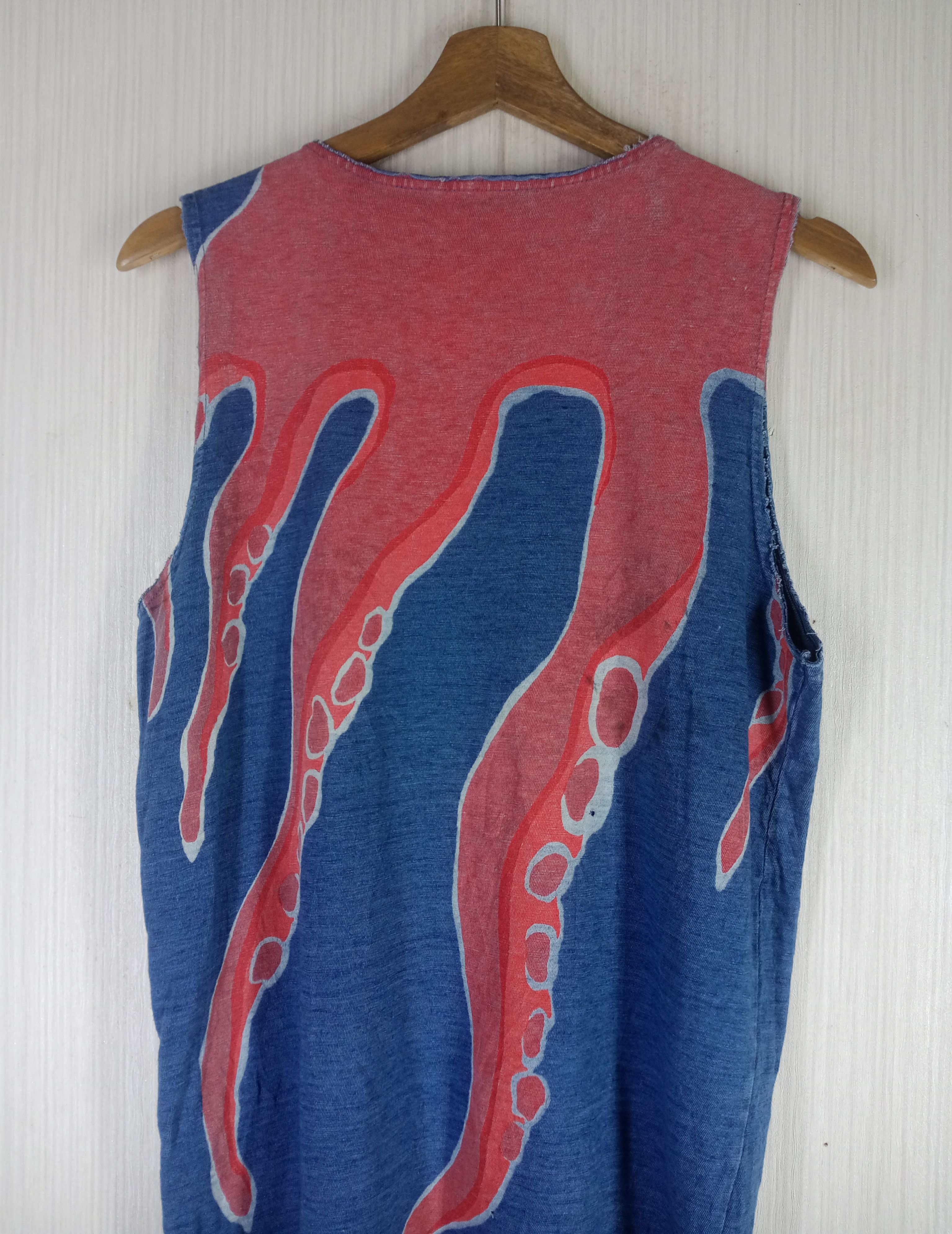 Kapital Rare Vintage Kapital Octopus Art Sleeveless Tank Top Size US M / EU 48-50 / 2 - 3 Thumbnail