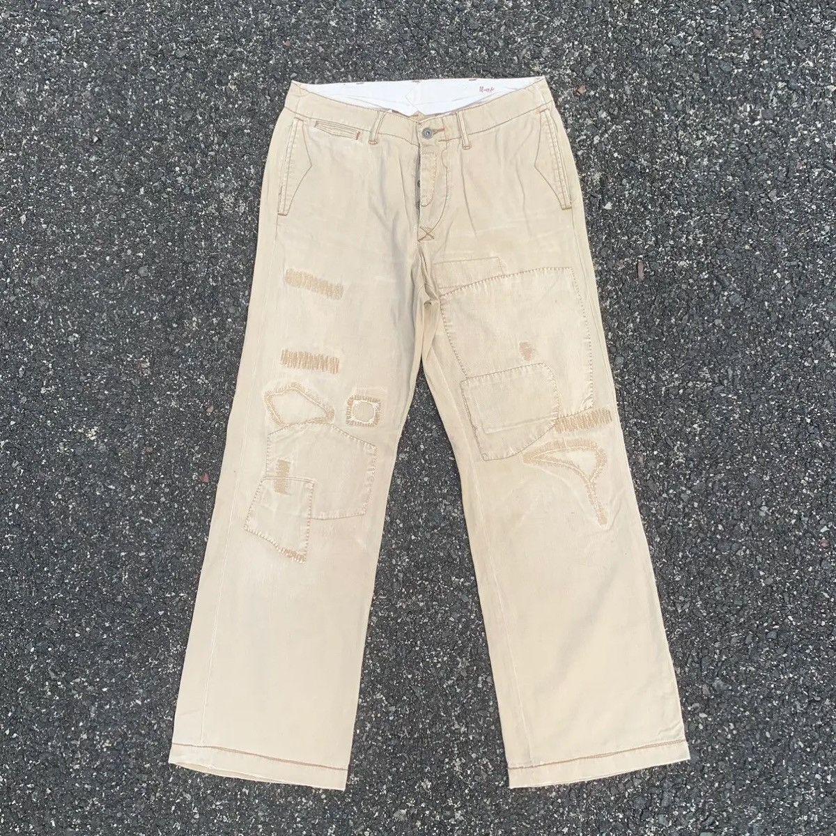 Polo Ralph Lauren × Ralph Lauren POLO RALPH LAUREN TROUSERS PATCHWORK RUGGED PANTS NICEDESIGN Size US 29 - 1 Thumbnail