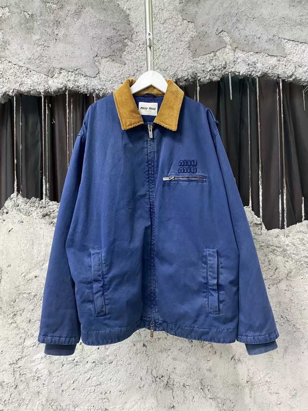 Miu Miu Miumiu Corduroy Zip Jacket with Lapel Size XL / US 12-14 / IT 48-50 - 1 Thumbnail