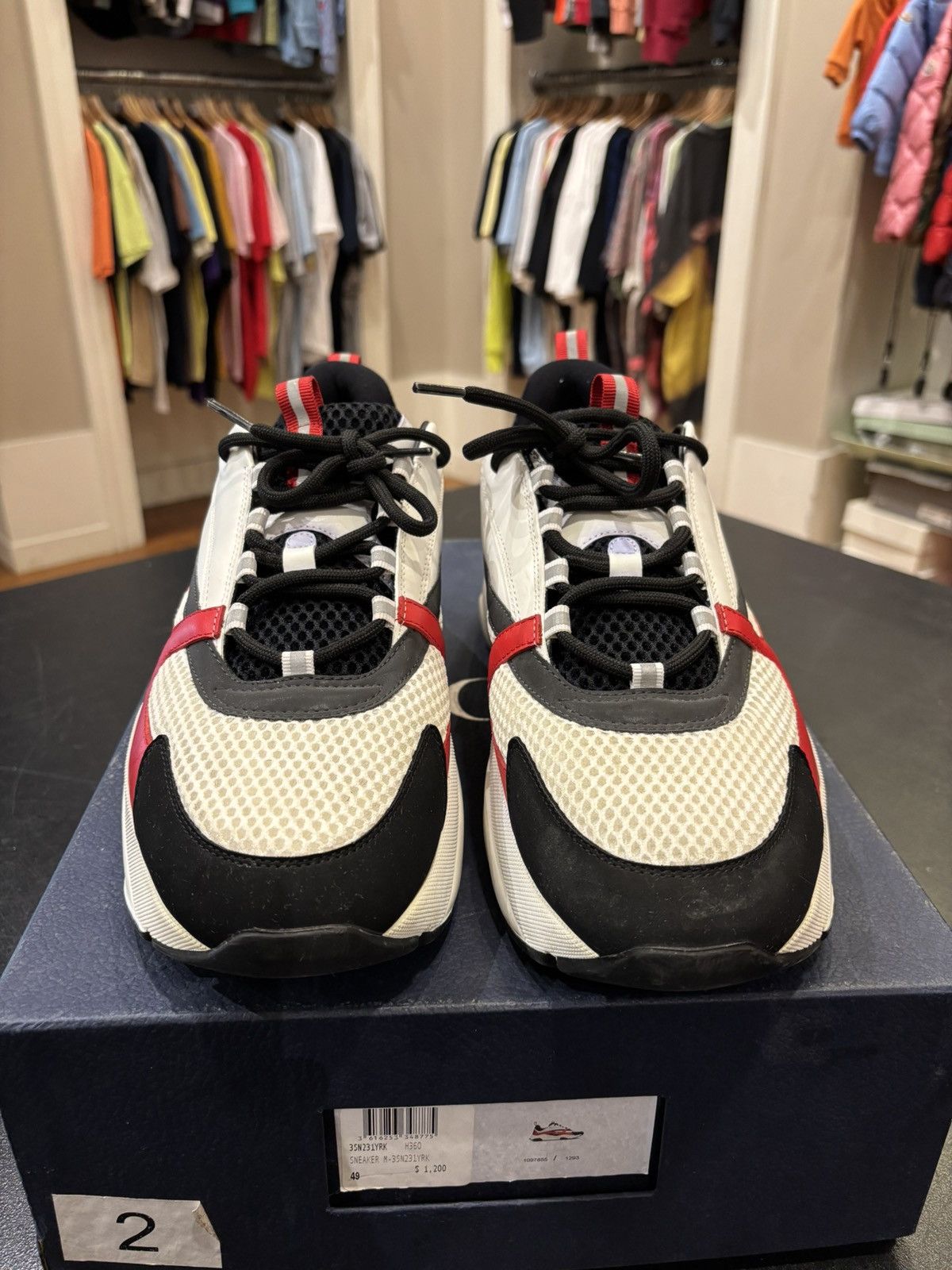 Dior Dior B22 White / Red (16) Size US 15 / EU 48 - 2 Thumbnail