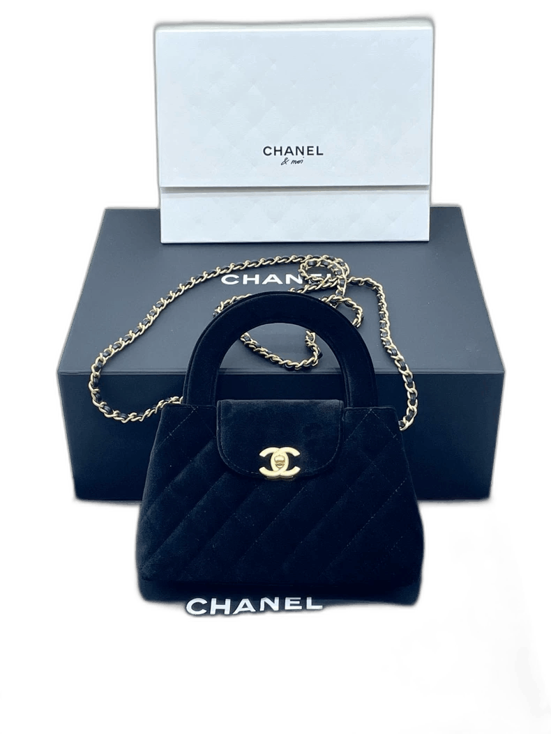 Chanel Chanel Velvet Black Gold Chain Bag Size ONE SIZE - 1 Thumbnail