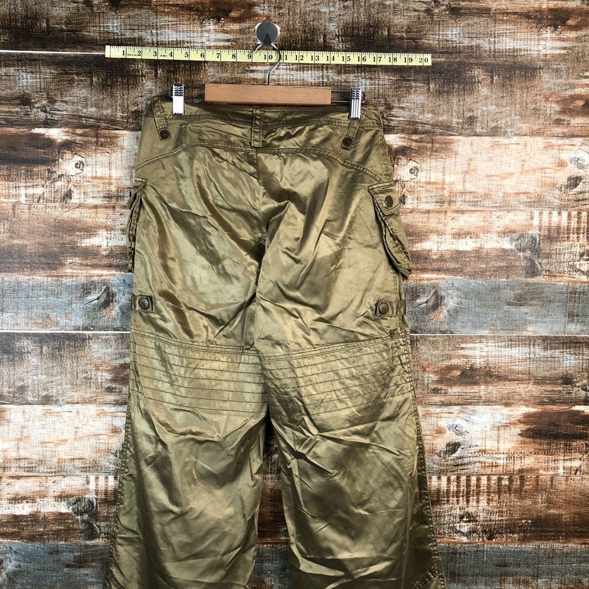 Japanese Brand Pride Brown Cargo utility Multipocket Pants #A2532 Size 27" / US 4 / IT 40 - 16 Thumbnail