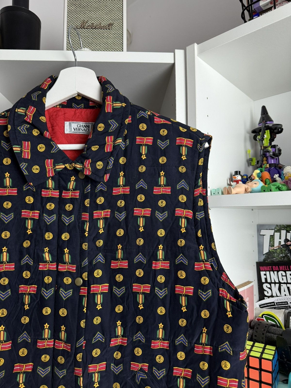 Versace × Vintage Vintage 90s Gianni Versace Silk zip all over print Vest M 80s Size US M / EU 48-50 / 2 - 4 Thumbnail