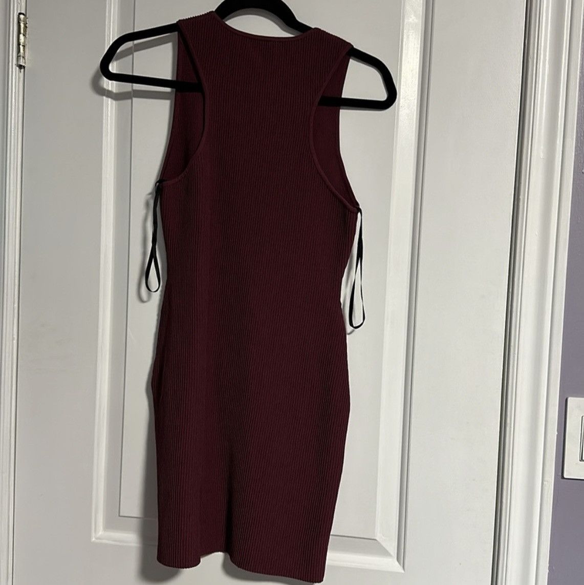Aritzia Babaton Sculpt Knit Racer Mini Dress - Size M, Grapevine Size M / US 6-8 / IT 42-44 - 4 Thumbnail