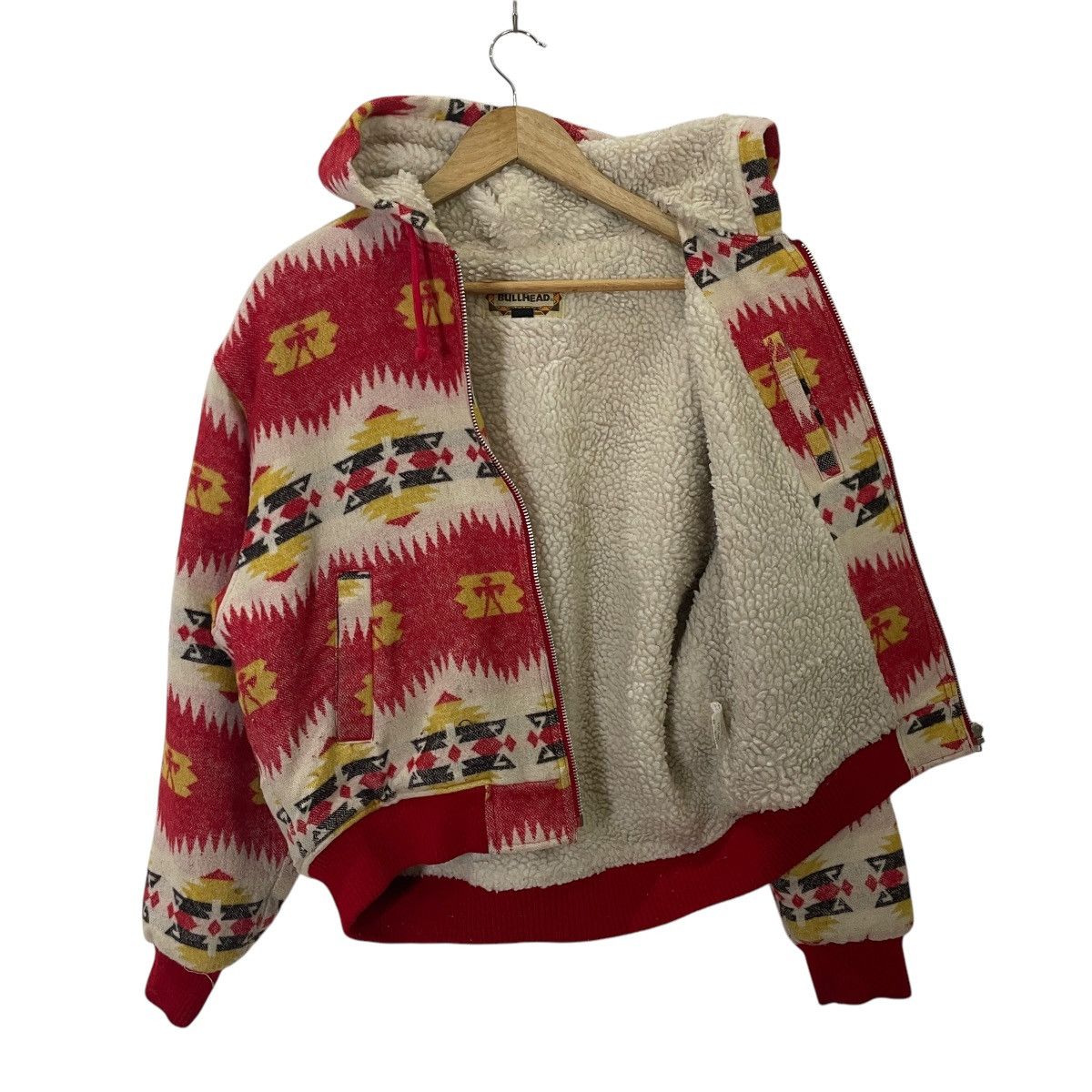 Bullhead Denim Co. Vintage Bullhead Aztex Navajo Fleece Jacket Size US L / EU 52-54 / 3 - 1 Thumbnail