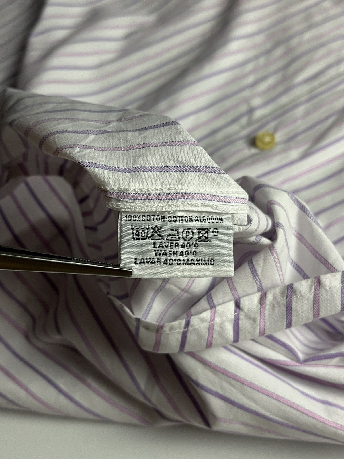 Hermes Hermès Short Striped Sleeve Button Down Shirt Size US M / EU 48-50 / 2 - 9 Thumbnail