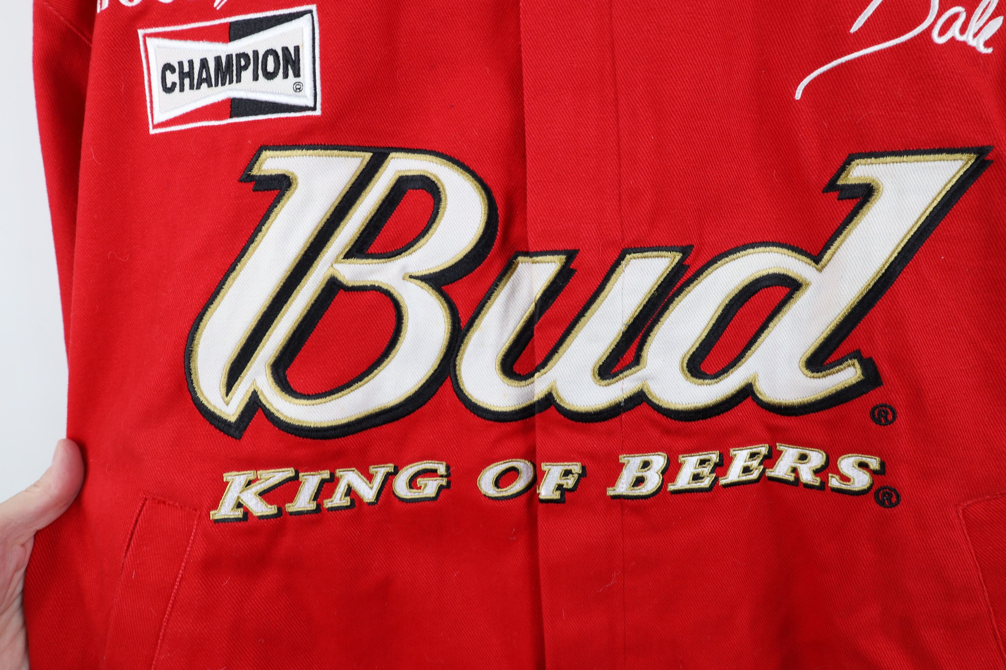 Vintage Deadstock Vintage NASCAR Jr Budweiser Pit Crew Jacket Red Size US XL / EU 56 / 4 - 9 Thumbnail