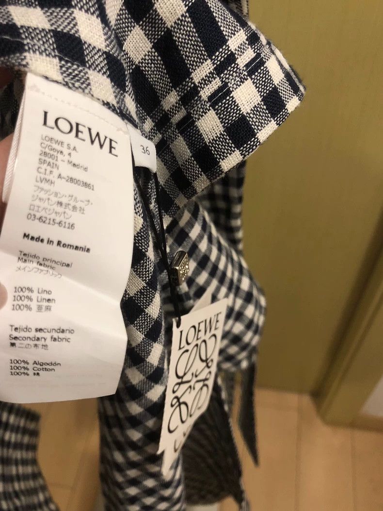 Loewe LOEWE Black and white checkered shirt Size XS / US 0-2 / IT 36-38 - 4 Thumbnail