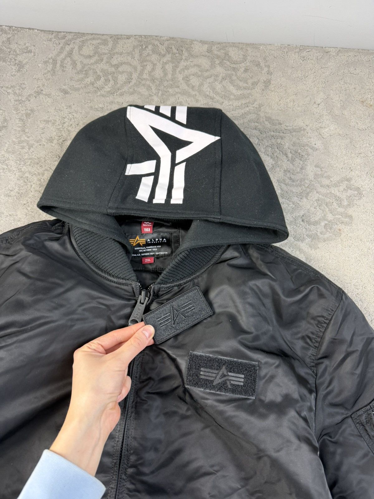 Alpha Industries Alpha Industries MA-1 ZH Big Logo Bomber Jacket Nylon Size US XXL / EU 58 / 5 - 9 Thumbnail