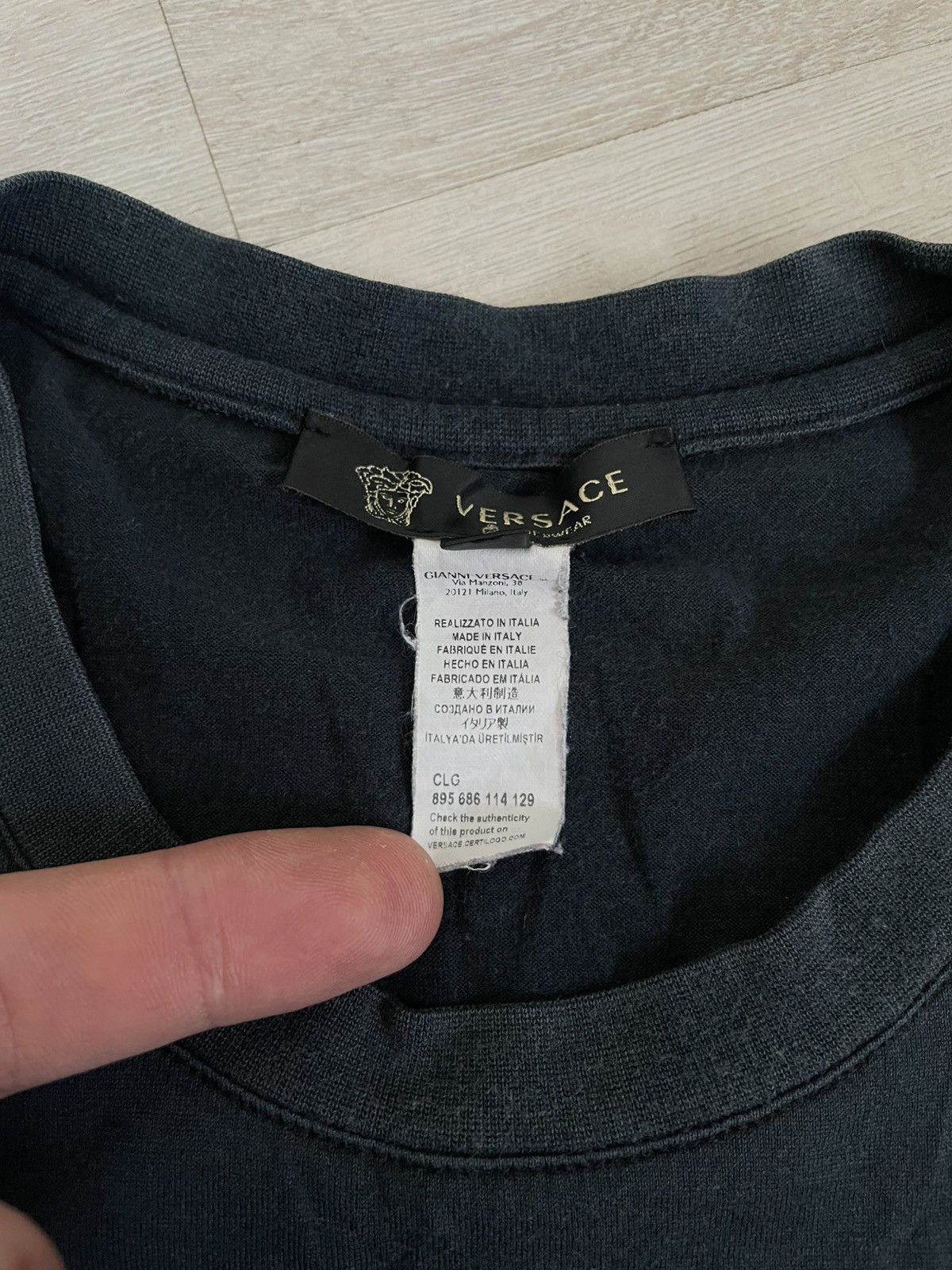 Versace × Vintage Vintage Versace Underwear Gym T-shirt With Blue Logo Y2k Size US S / EU 44-46 / 1 - 5 Thumbnail