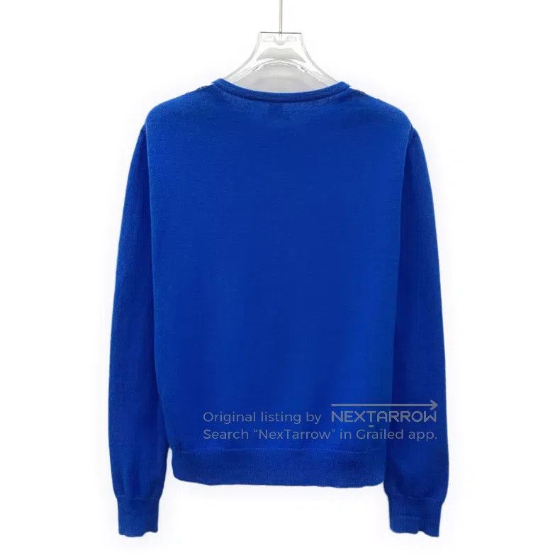 Hermes Hermes Dark blue carriage print patchwork cashmere crew-ne Size XS / US 0-2 / IT 36-38 - 2 Thumbnail