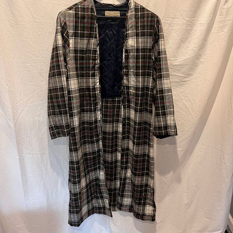 Krizia × Krizia Uomo × Vintage VTG 80s Krizia Uomo Made in Italy Navy Trench Plaid Liner Size US M / EU 48-50 / 2 - 5 Thumbnail