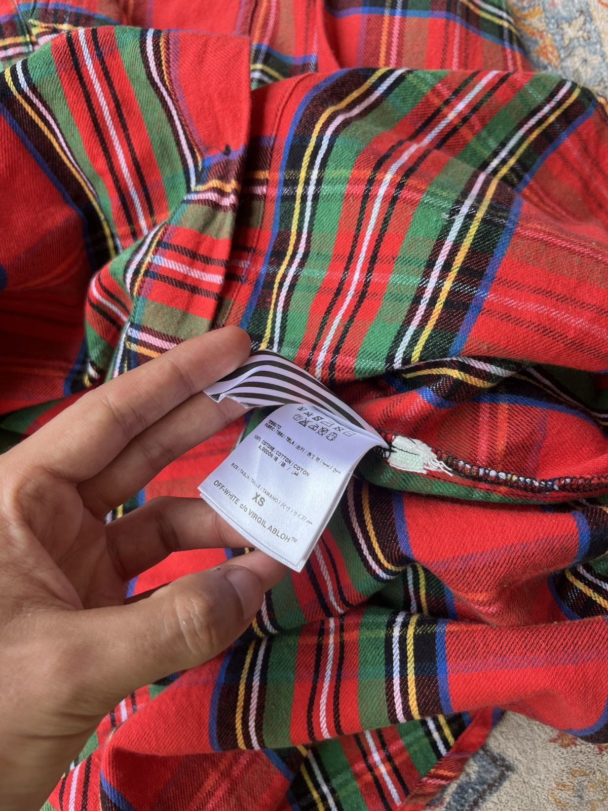 Off-White Off-White Spray Paint Flannel Shirt Size US XS / EU 42 / 0 - 6 Thumbnail