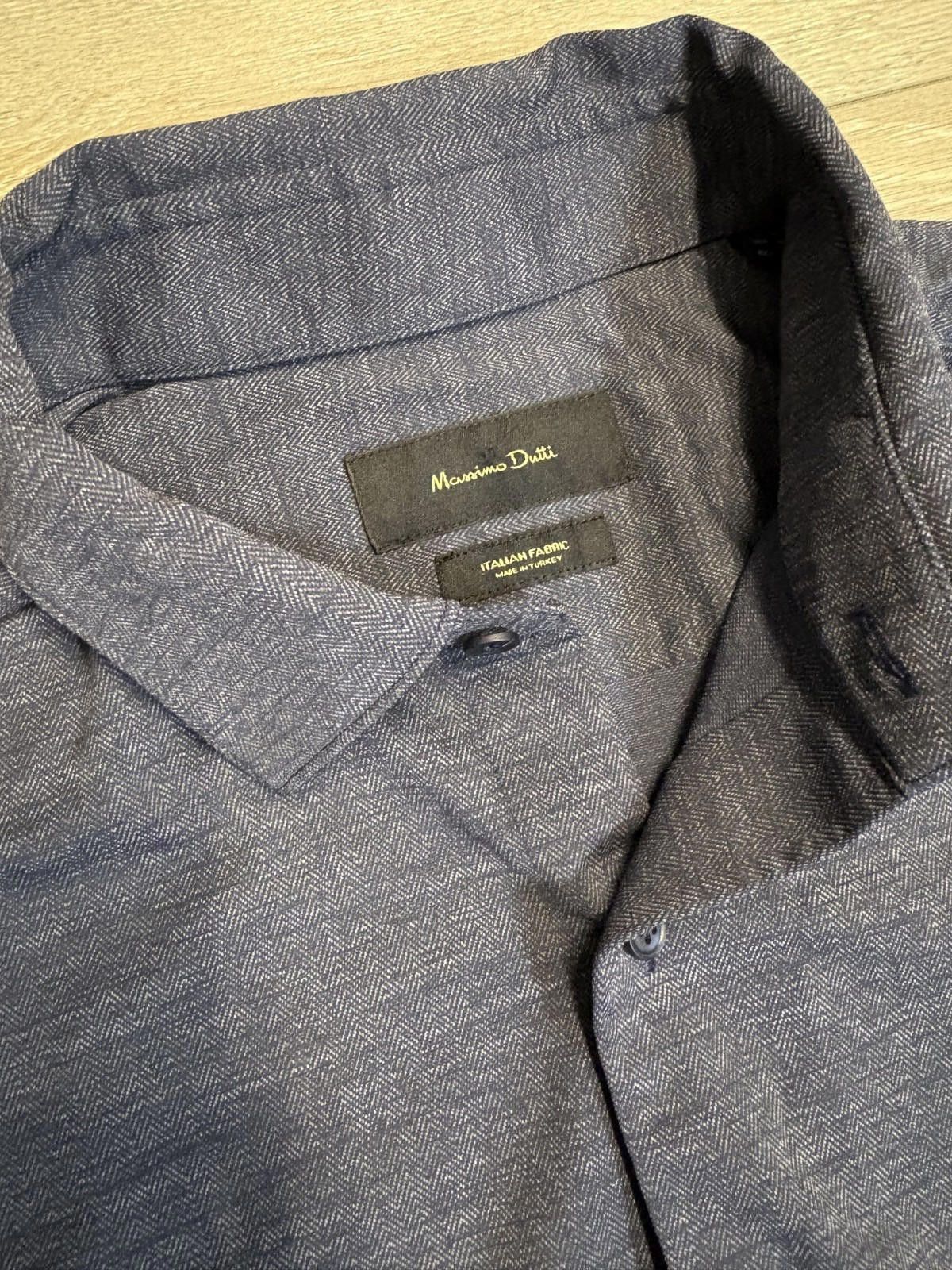 Massimo Dutti MASSIMO DUTTI Blue Button Up Shirt Mens•M Italian Fabric Size US M / EU 48-50 / 2 - 5 Thumbnail