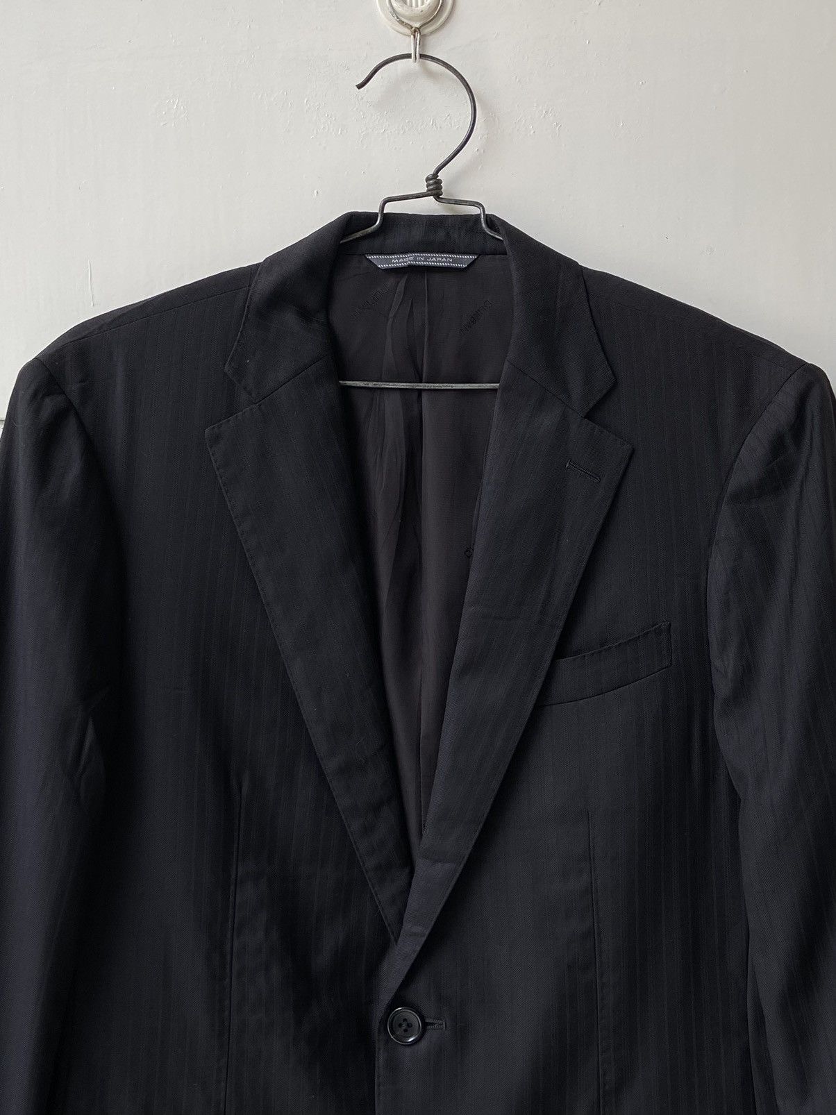 Designer × Japanese Brand × Loro Piana LORO PIANA D’URBAN Black Suit Size 48L - 3 Thumbnail