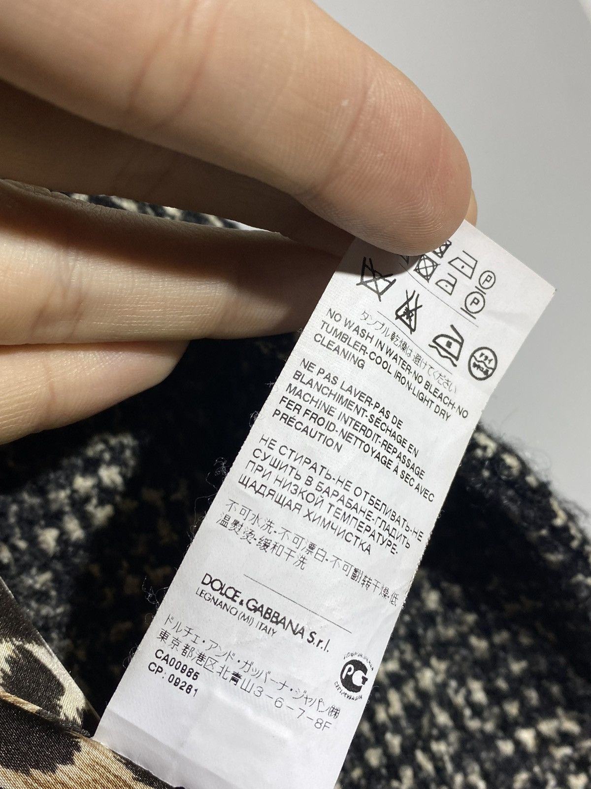 Dolce & Gabbana Dolce Gabbana Vintage Tweed Wool Mohair Coat Leopard Lining Size L / US 10 / IT 46 - 16 Thumbnail