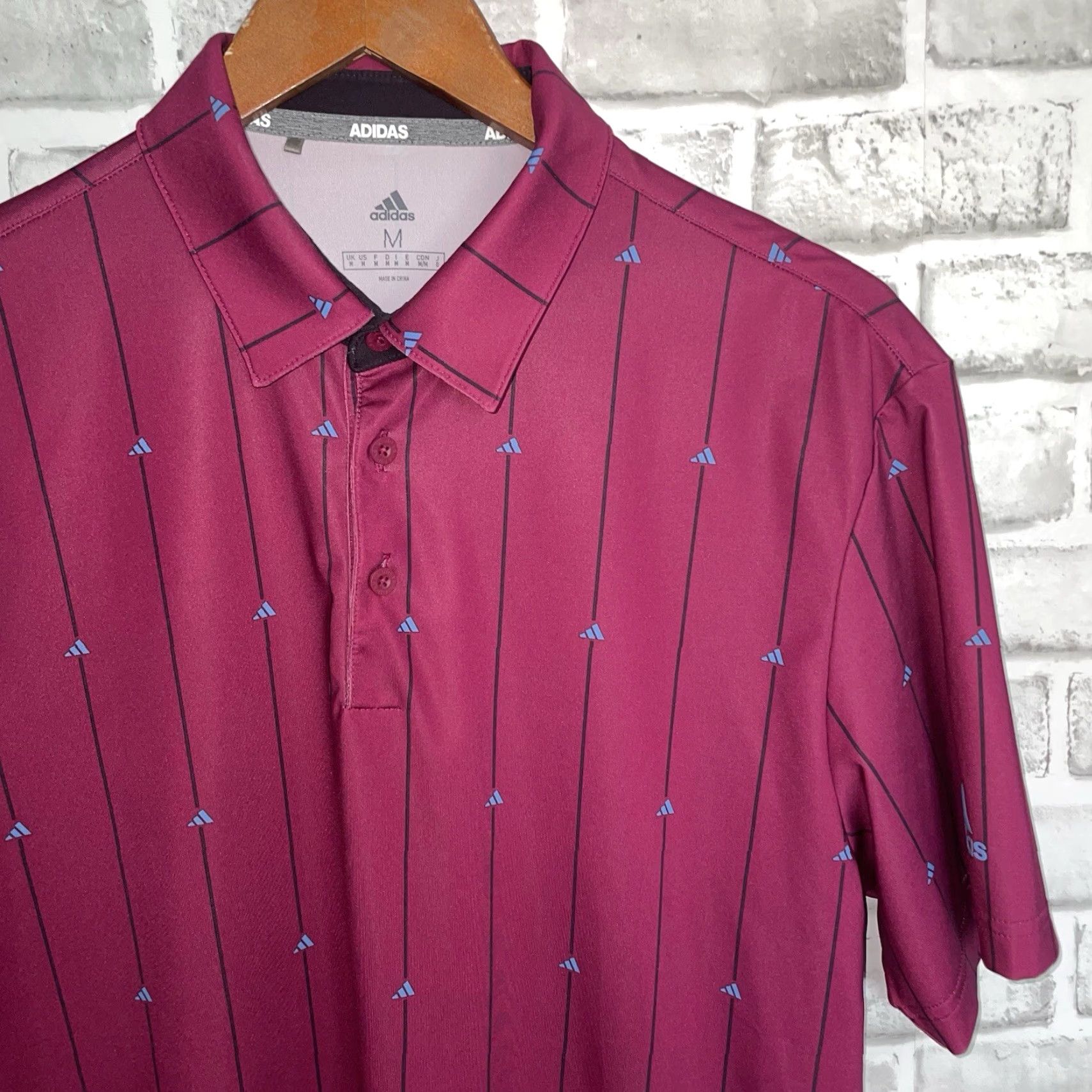 Adidas Adidas Polo Shirt Mens Size M Magenta Pink Stretchy Athletic Shirt Size US M / EU 48-50 / 2 - 2 Thumbnail