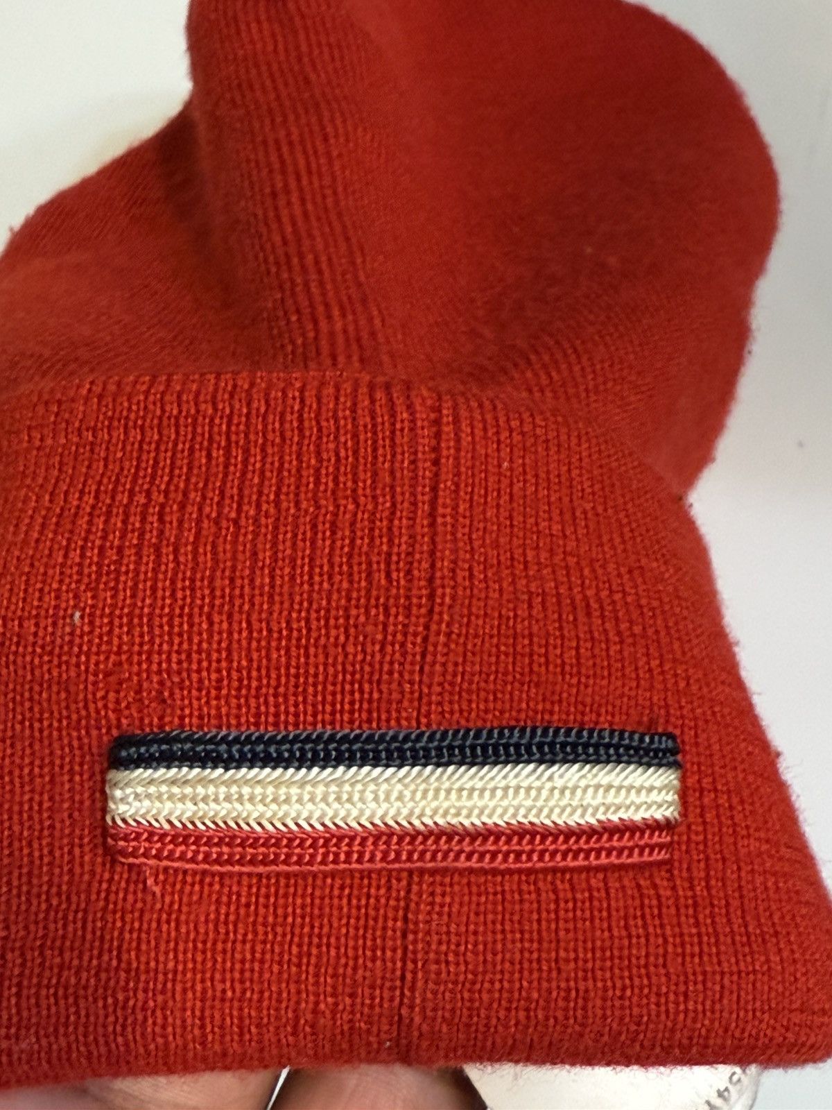 Moncler Moncler Red Wool Logo Beanie Size 34 - 6 Thumbnail