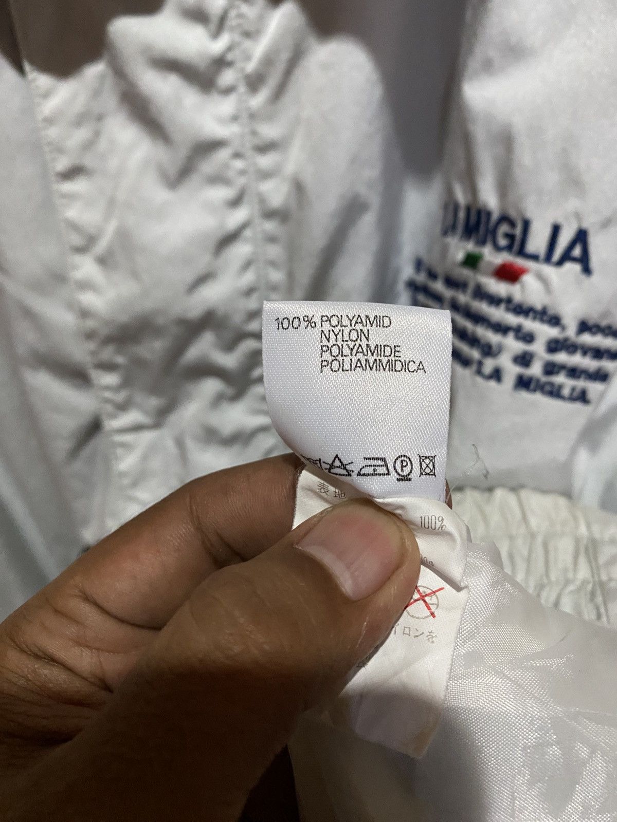 Vintage La Miglia Vintage Motorcycle Windbreaker White Italia Racing Size US L / EU 52-54 / 3 - 11 Thumbnail