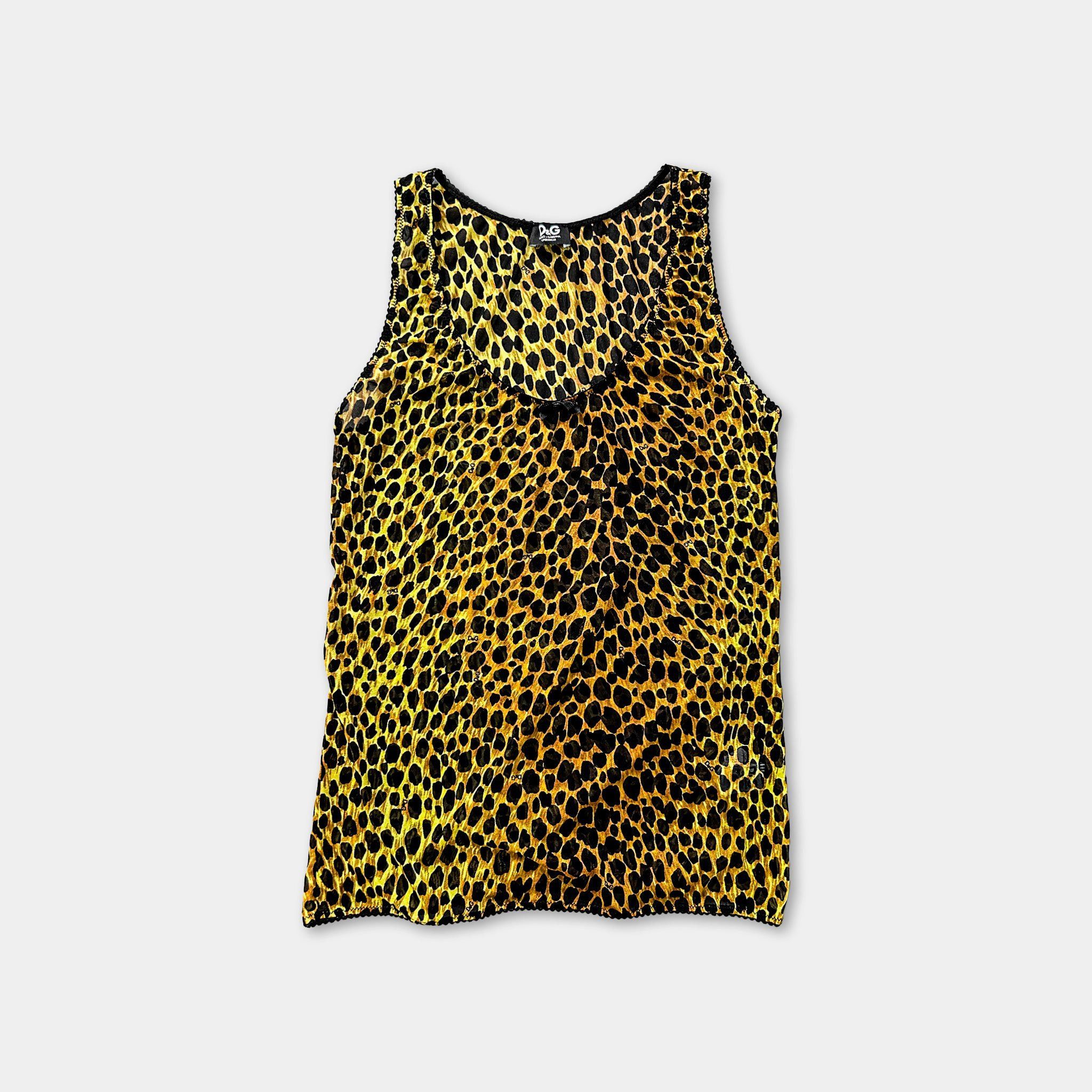 Dolce & Gabbana Dolce & Gabbana Cheetah Print Tank Top Size US S / EU 44-46 / 1 - 1 Thumbnail