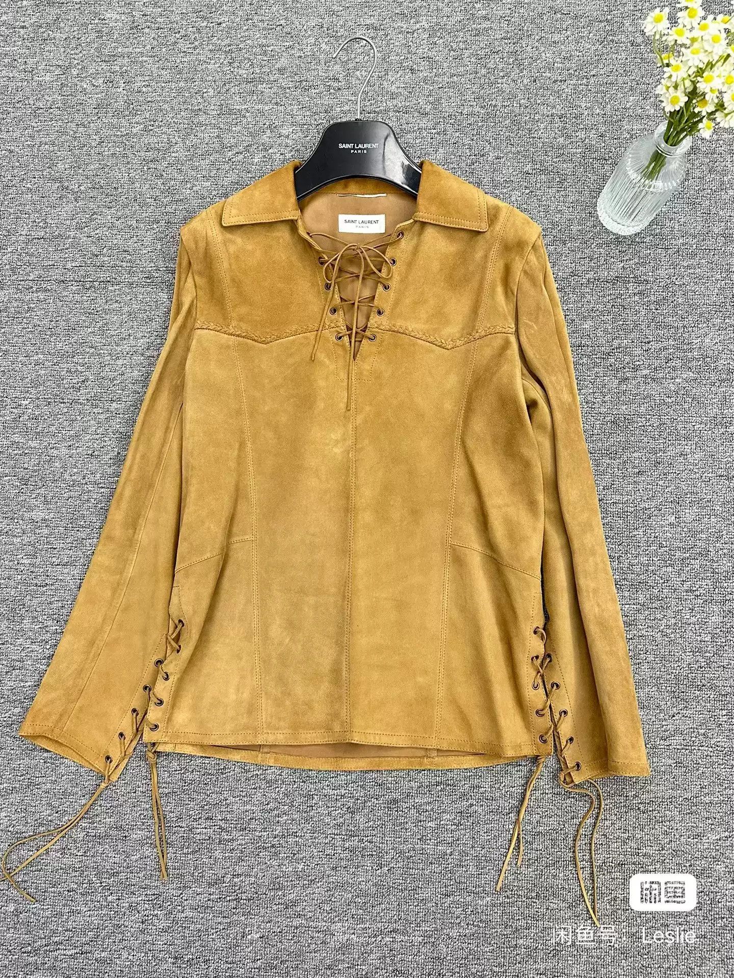 Saint Laurent Paris Saint Laurent sheepskin suede shirt coat leather coat Size US S / EU 44-46 / 1 - 1 Thumbnail