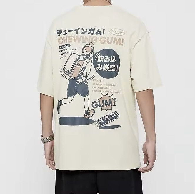 Japanese Brand Japanese Style Beige Printed T-shirt Tee Short Sleeve Size US M / EU 48-50 / 2 - 1 Thumbnail
