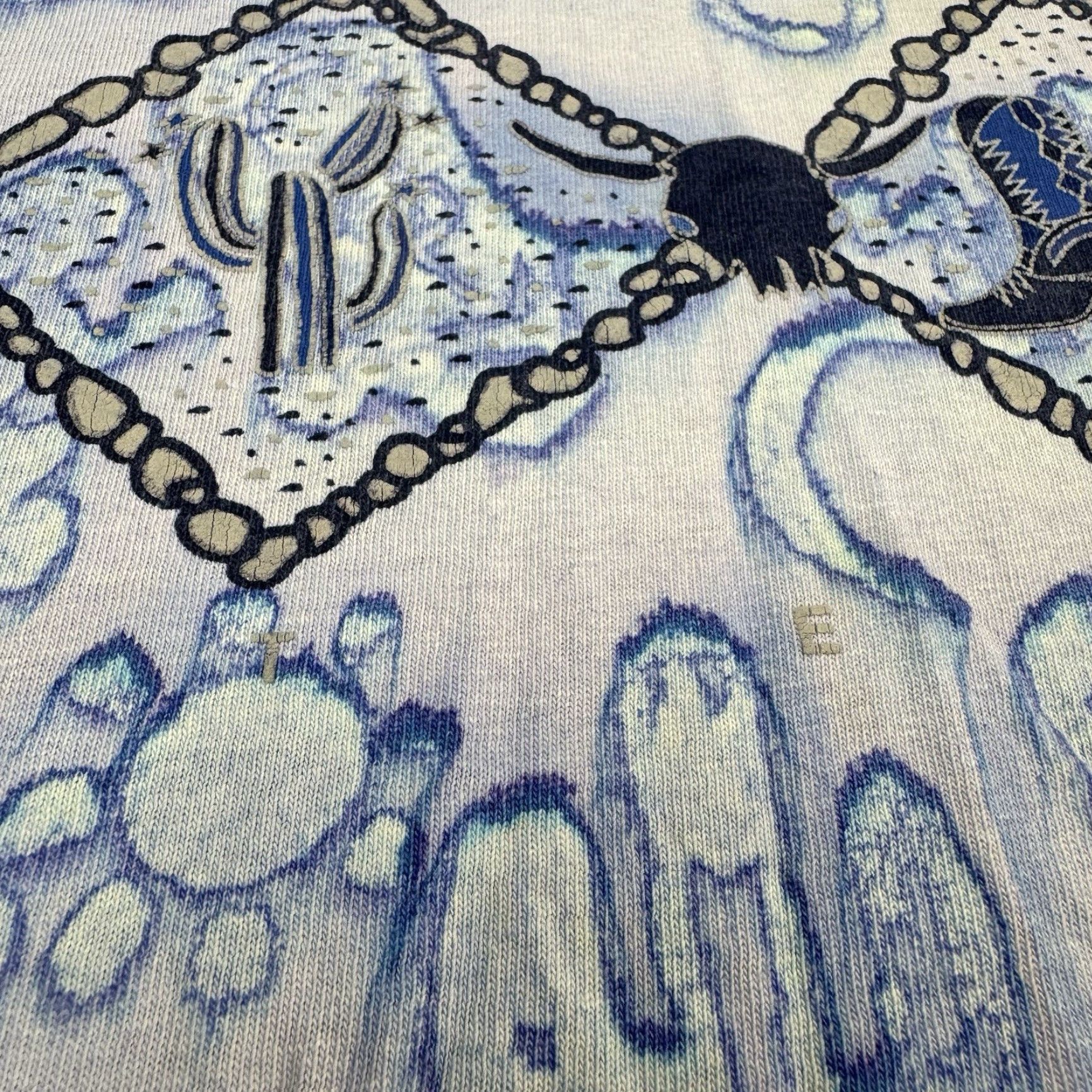 Jerzees VINTAGE Fort Worth Texas Tie Dye T-Shirt Men XL Short Sleeve Crew Neck Graphic Print Western 90s Size US XL / EU 56 / 4 - 5 Thumbnail