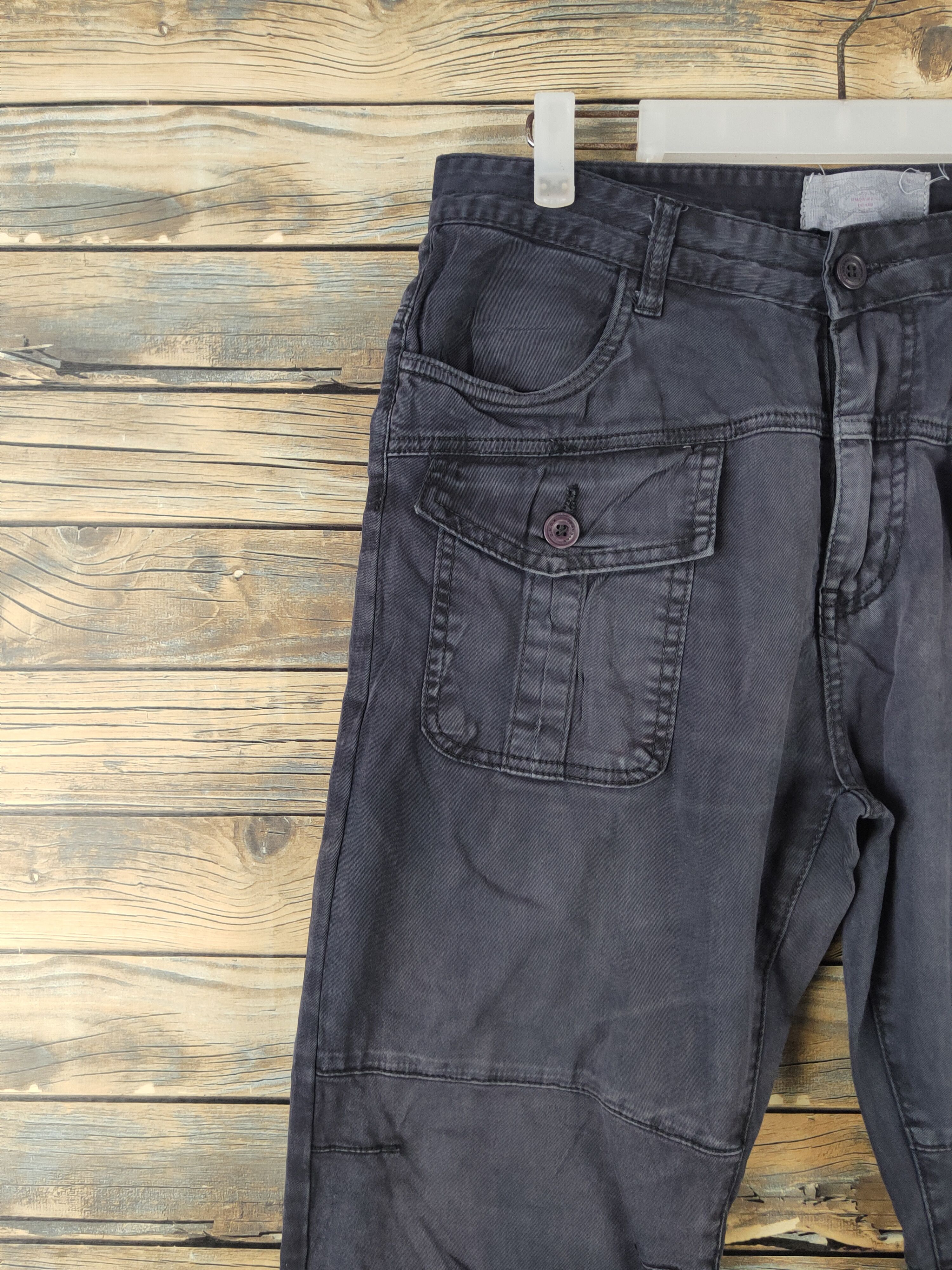Japanese Brand DLL Jeanbank Gray Multipocket Tactical Jogger Pants #251 Size US 32 / EU 48 - 3 Thumbnail