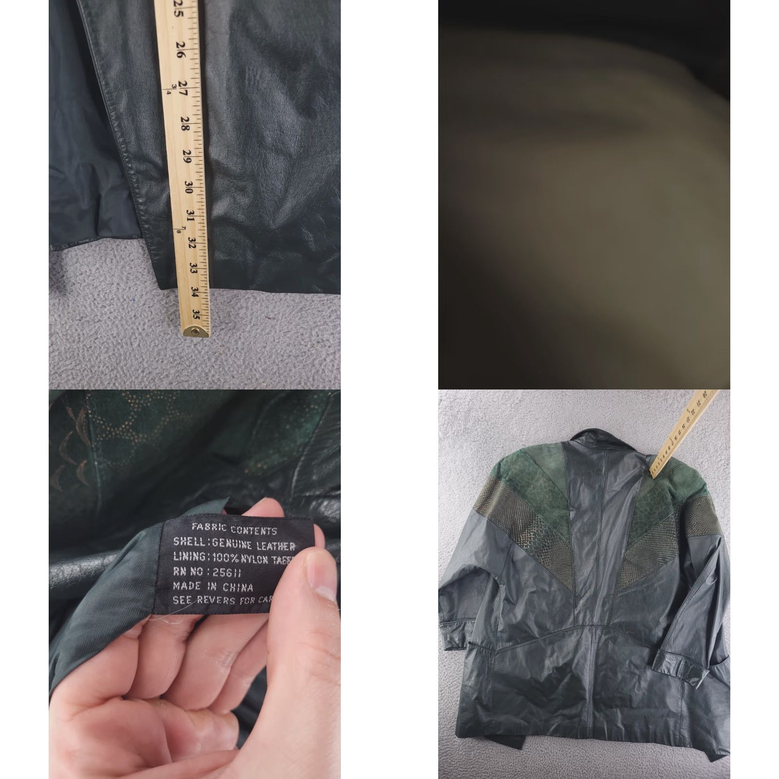 Vintage VINTAGE Avanti Jacket Womens M Green Leather Duster Overcoat Real Genuine Overcoat Size M / US 6-8 / IT 42-44 - 9 Thumbnail