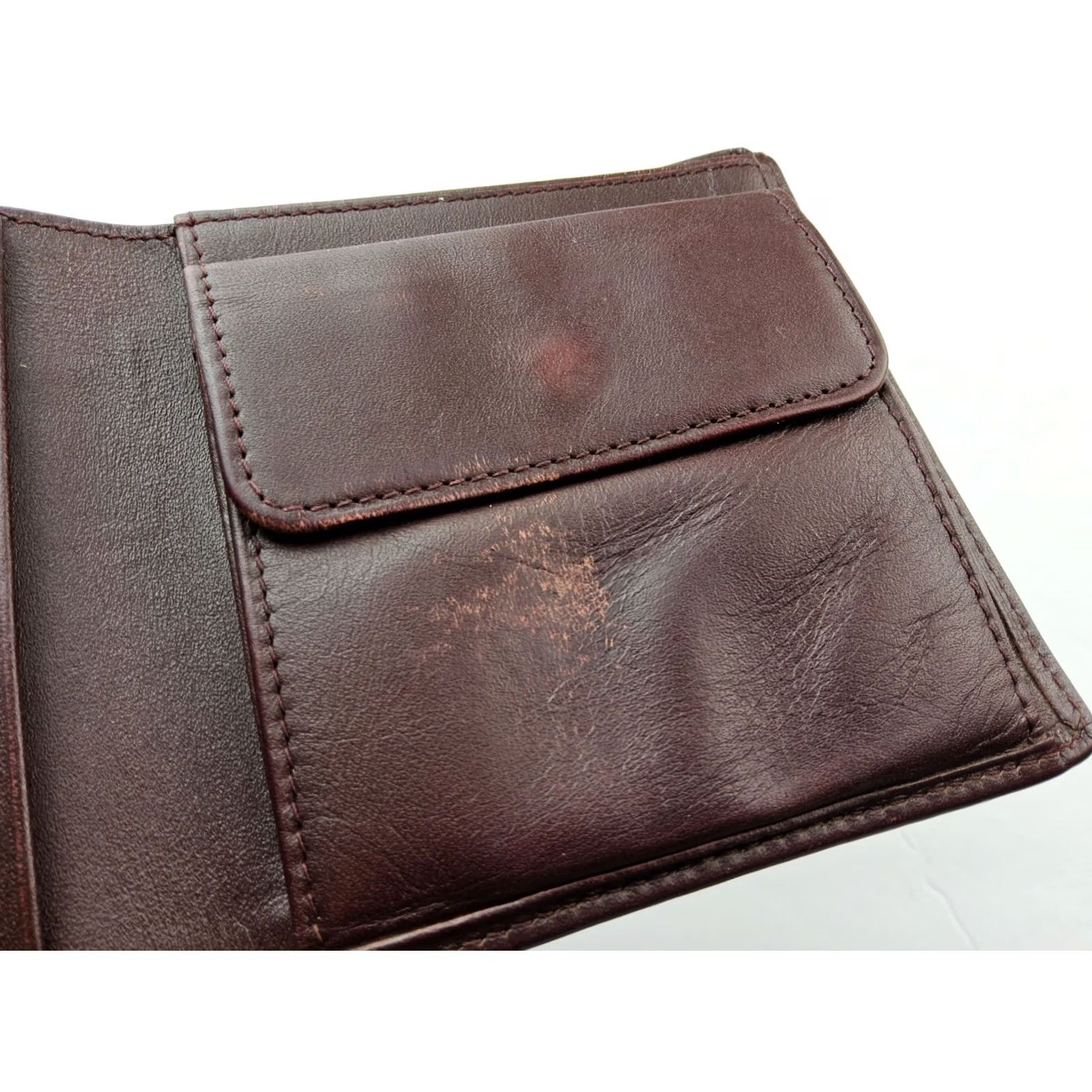 Cartier VINTAGE Cartier Leather Bifold Wallet Men 90s Bordeaux Leather Credit Card Mens Size ONE SIZE - 6 Thumbnail
