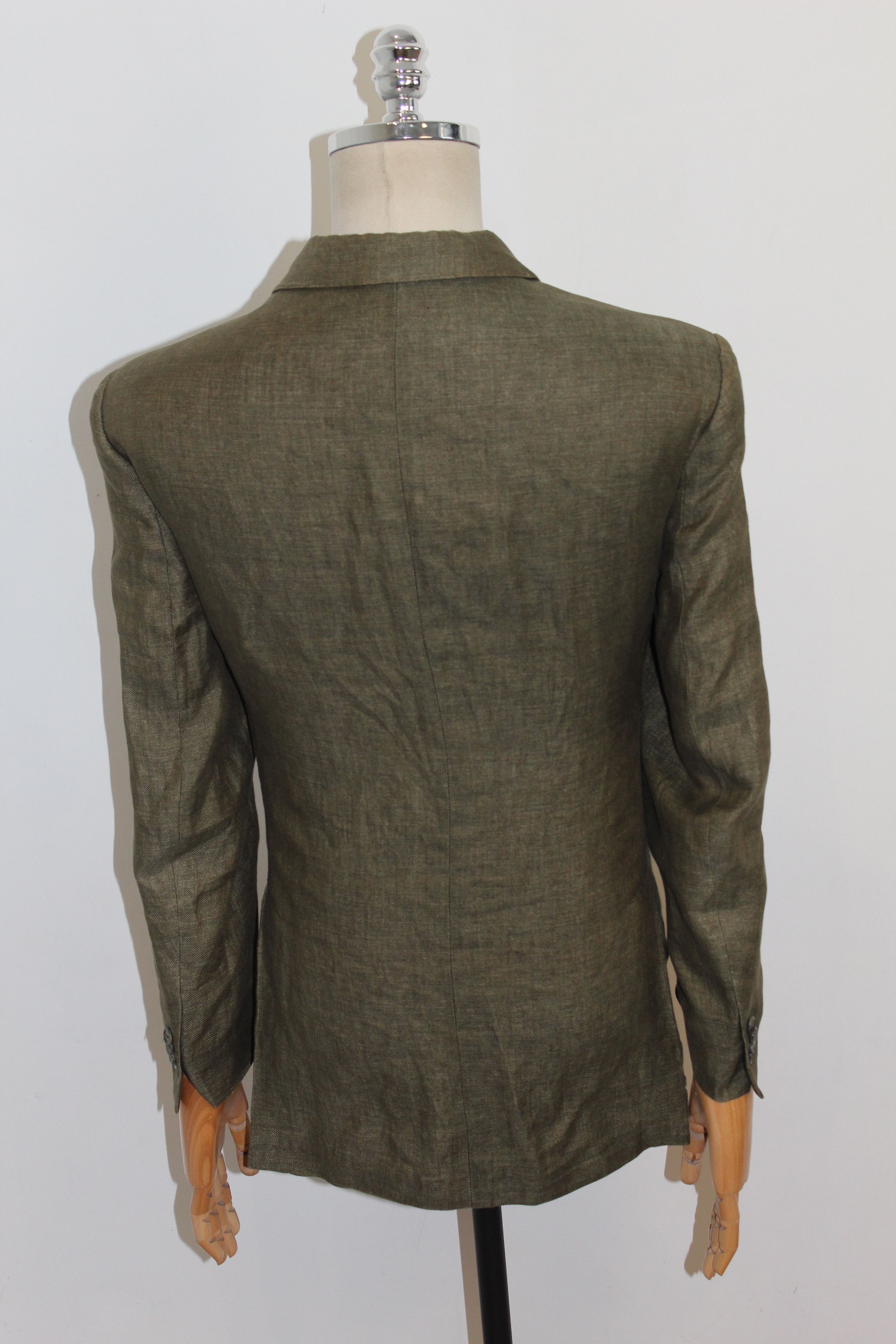Burberry BURBERRY Linen Blazer Jacket Size US L / EU 52-54 / 3 - 3 Thumbnail