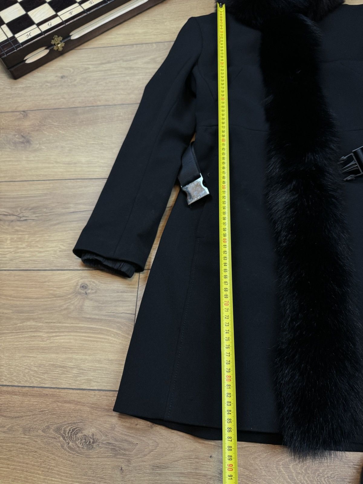 Prada Nylon coat blue fox fur Prada original rare luxury item Size S / US 4 / IT 40 - 10 Thumbnail