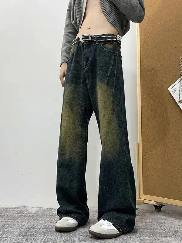 Japanese Brand Retro loose micro flared straight leg jeans Size US 32 / EU 48 - 1 Thumbnail