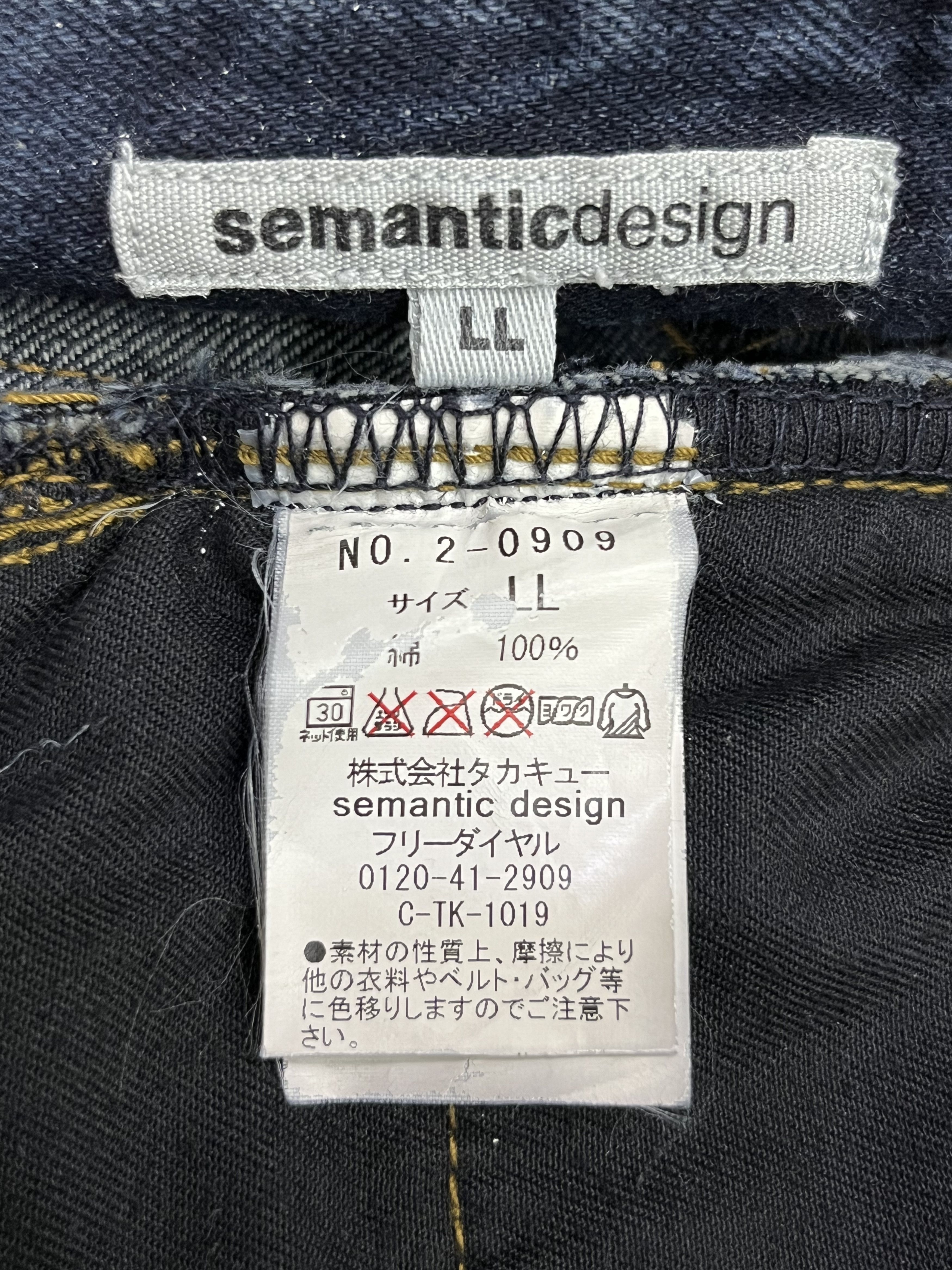 semanticdesign 🔥Ultra Rare Semantic Design Multi-Zipper Grunge Denim Size US 31 - 15 Thumbnail