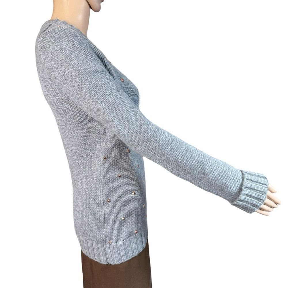 Fossil Fossil Wool Cashmere Blend Grey Beaded Sweater Size S Size S / US 4 / IT 40 - 4 Thumbnail