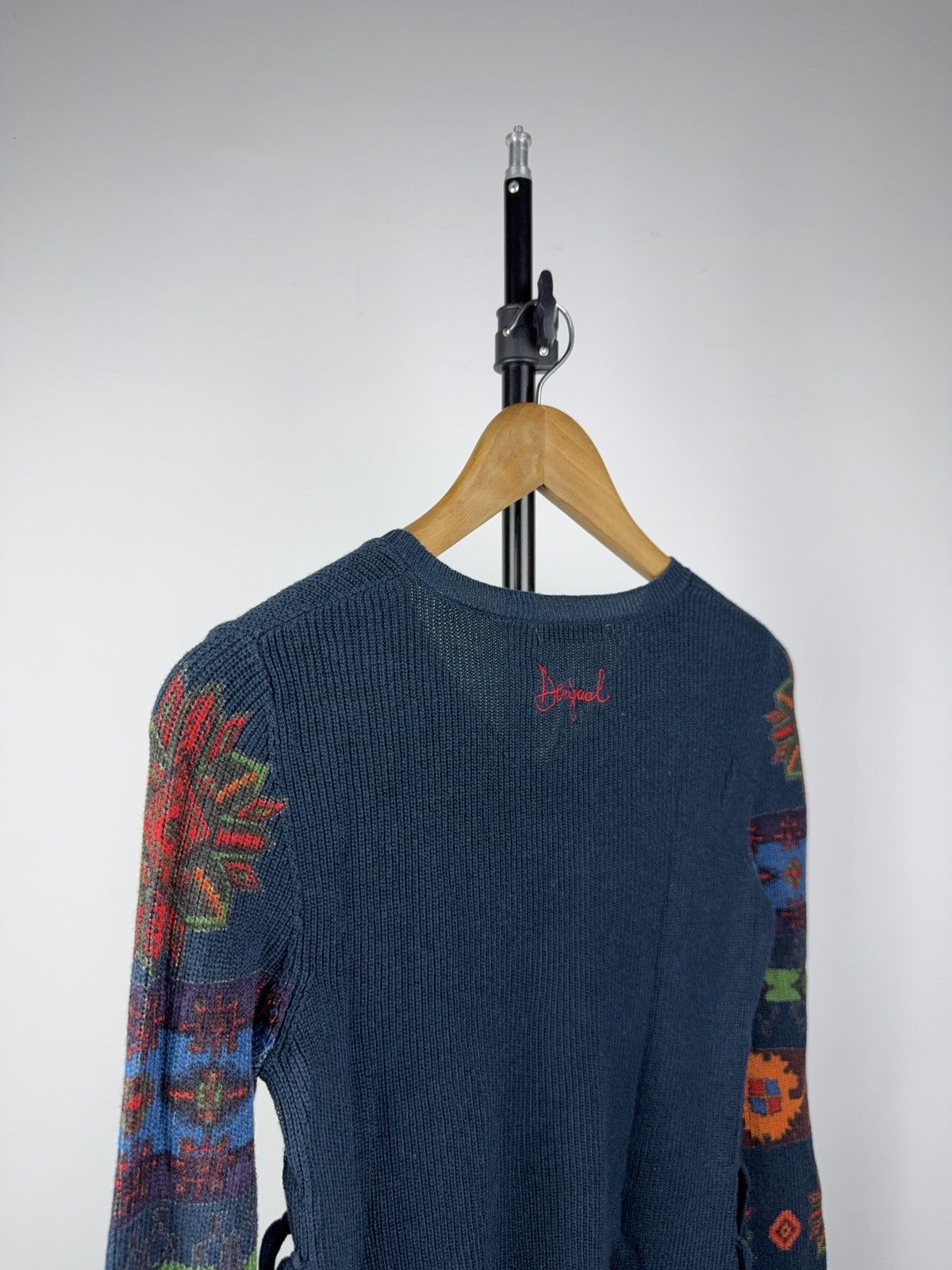Desigual 00s Y2K Desigual Boho Knit Sweater Fringe Ethnic Pattern S Size S / US 4 / IT 40 - 9 Thumbnail