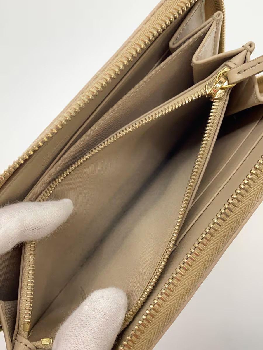 Fendi Fendi Leather Long Wallet Beige Size ONE SIZE - 5 Thumbnail