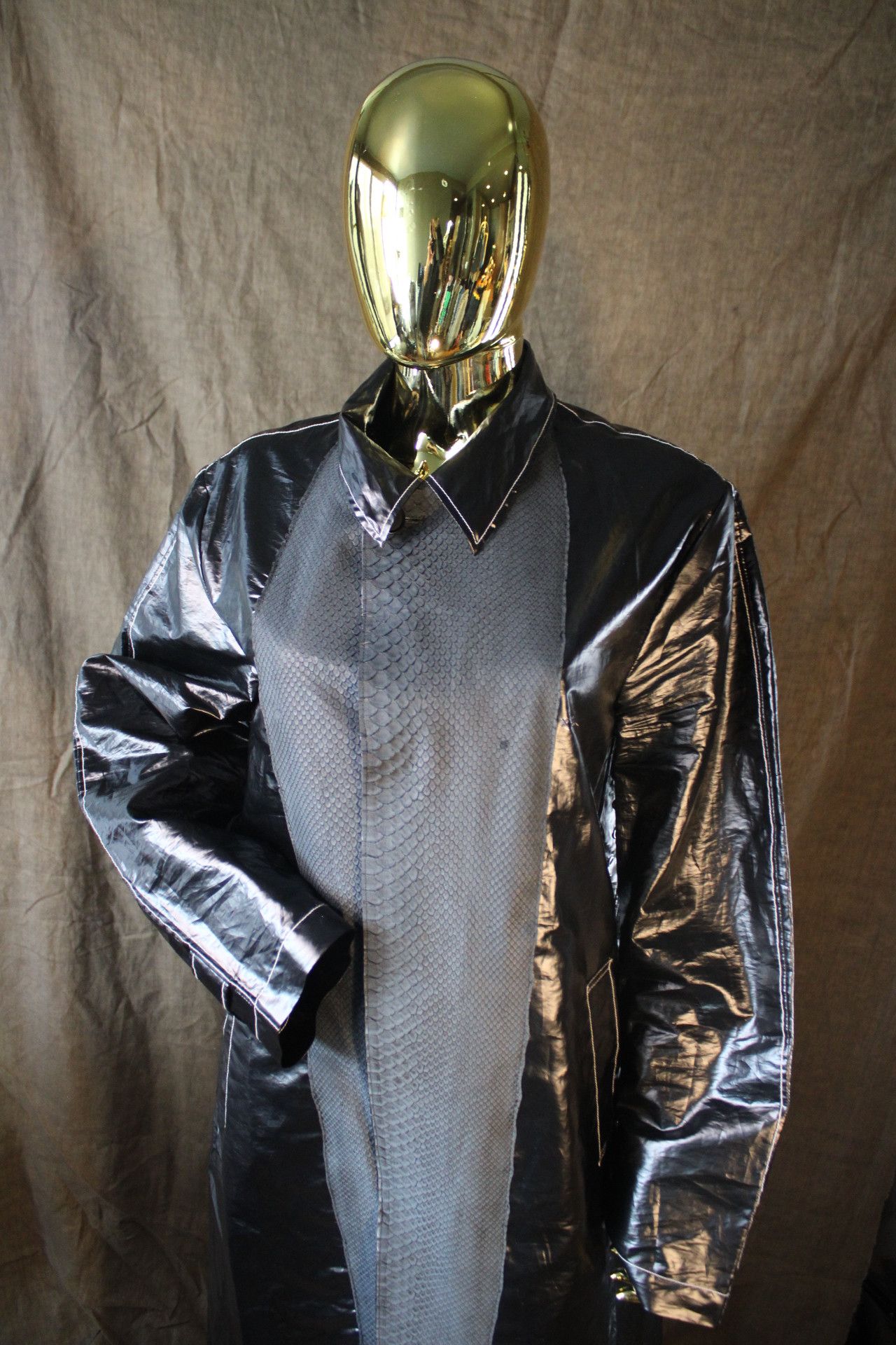 Other Custom-made black boat with real snake skin addition Size US L / EU 52-54 / 3 - 7 Thumbnail