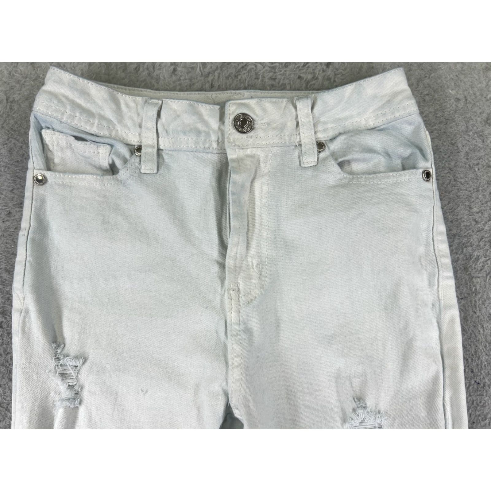 Forever 21 Forever 21 Jeans Womens 24 Blue Denim Flared Distressed Raw Hem 22x30 Pants Regular Jeans Womens Blue 90s Western Fashion Size 42" / US 20 - 4 Thumbnail
