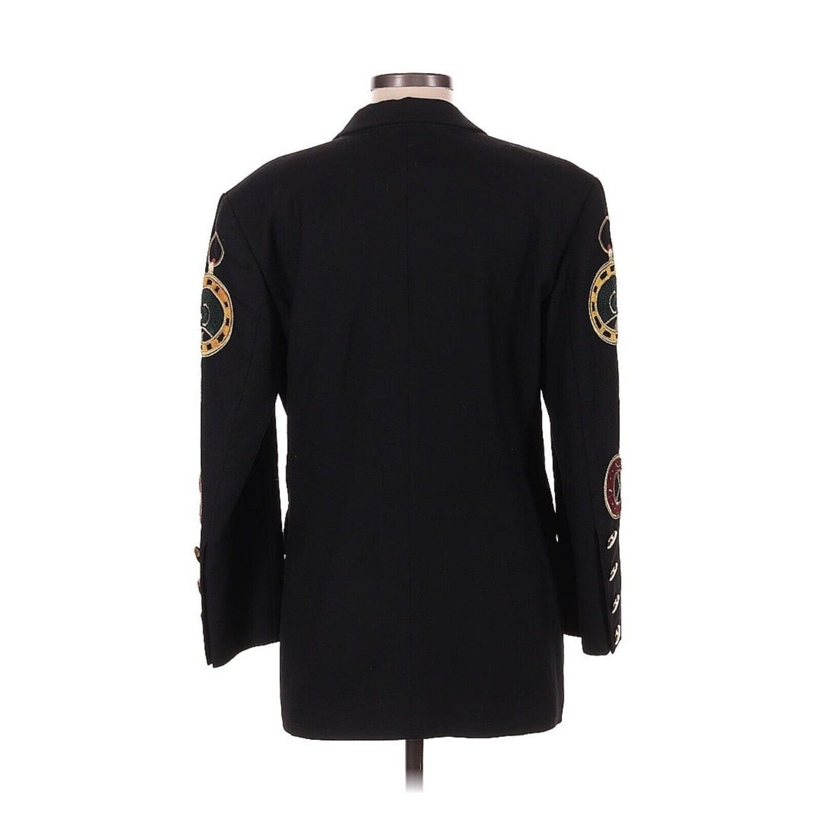 Escada VTG 1992 Escada Clock Patch Gold Buttons Wool Blazer 38 US 6 Size M / US 6-8 / IT 42-44 - 3 Thumbnail