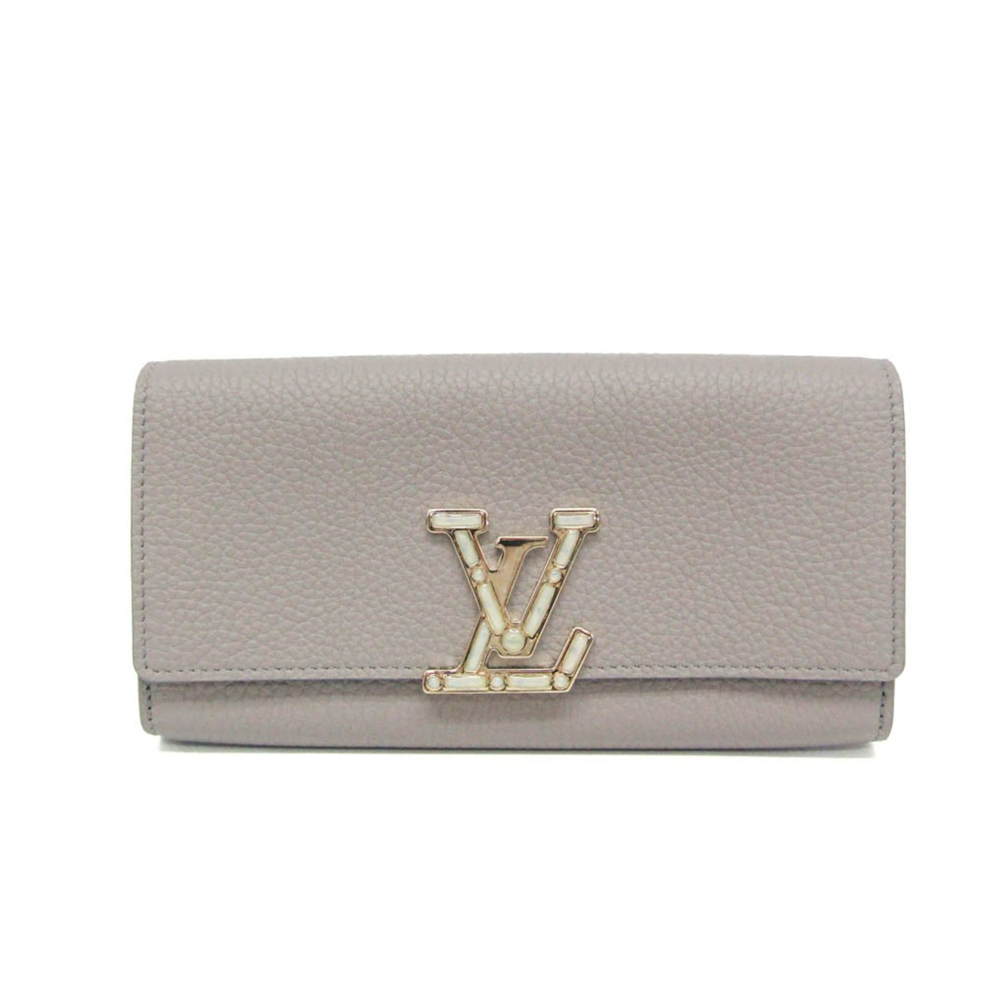 Louis Vuitton Louis Vuitton Taurillon Wallet Capucines M80928 Women's Taurillon Leather Long Wallet (bi-fold) Grayish Size ONE SIZE - 1 Thumbnail