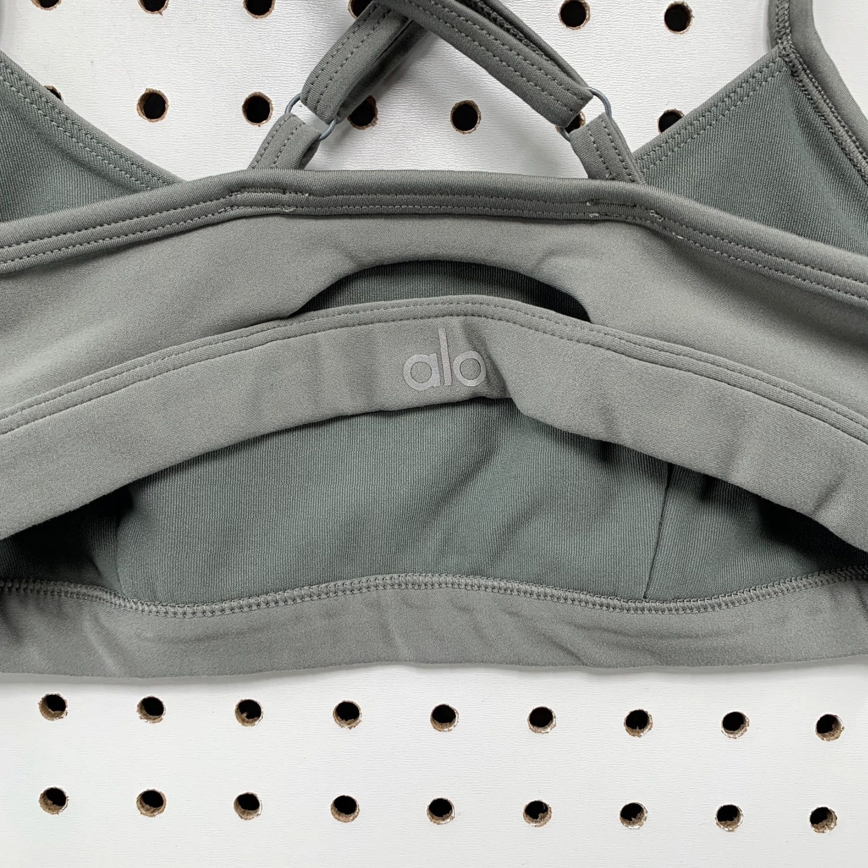 Alo ALO Gray Strappy Sports Bra Womens Small Sleeveless Activewear Yoga Run Size ONE SIZE - 4 Thumbnail