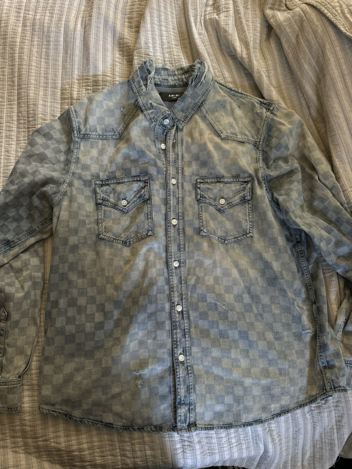 Amiri Amiri Denim Shirt Size US XL / EU 56 / 4 - 1 Thumbnail