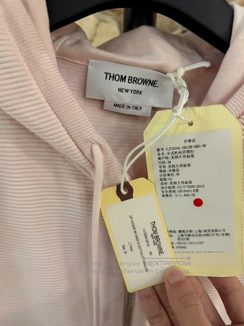 Thom Browne Thom Browne Pink zip hoodie Size XS / US 0-2 / IT 36-38 - 2 Thumbnail