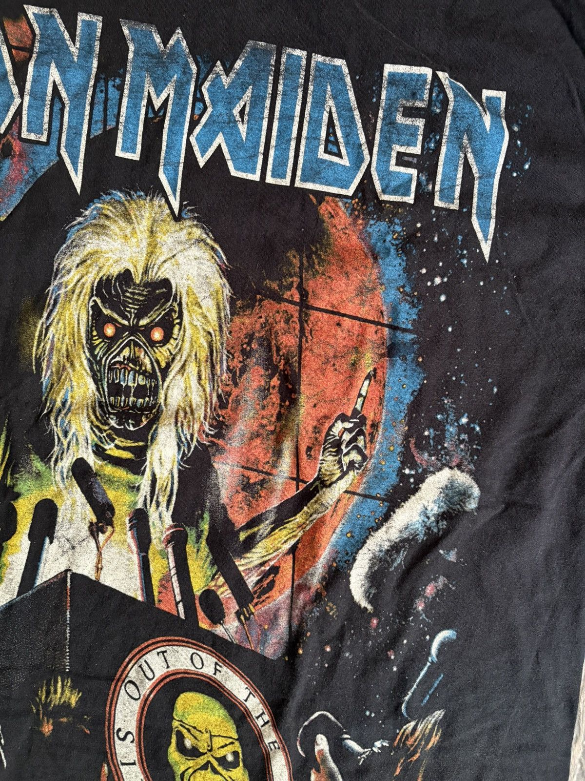 Band Tees × Iron Maiden × Vintage 2000s Iron Maiden ‘Out Of The Silent Planet’ Rock T-Shirt Size US XL / EU 56 / 4 - 4 Thumbnail