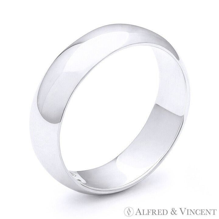 Other 7mm Plain Dome Wedding Band in Solid .925 Sterling Silver Size ONE SIZE - 1 Preview