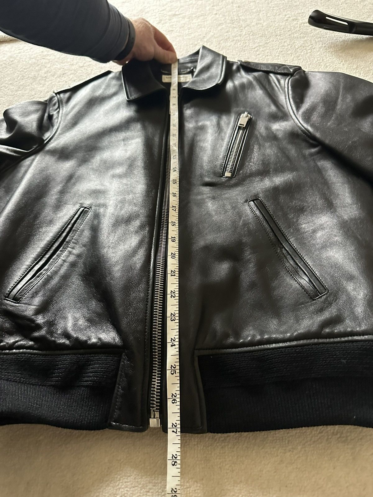 Saint Laurent Paris FW15 Saint Laurent aviator leather jacket 52 Hedi grail Size US L / EU 52-54 / 3 - 7 Thumbnail