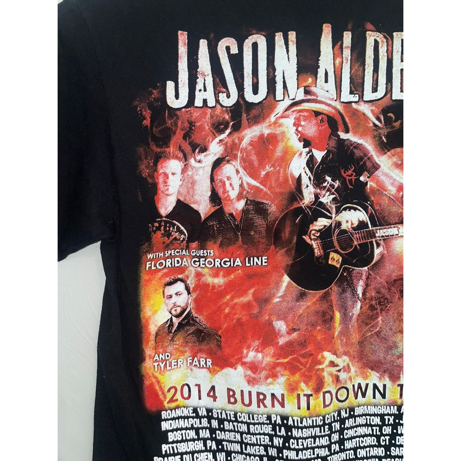 Alstyle 2014 Jason Aldean Burn It Down Tour Country Tee S 2010s Size US S / EU 44-46 / 1 - 7 Thumbnail