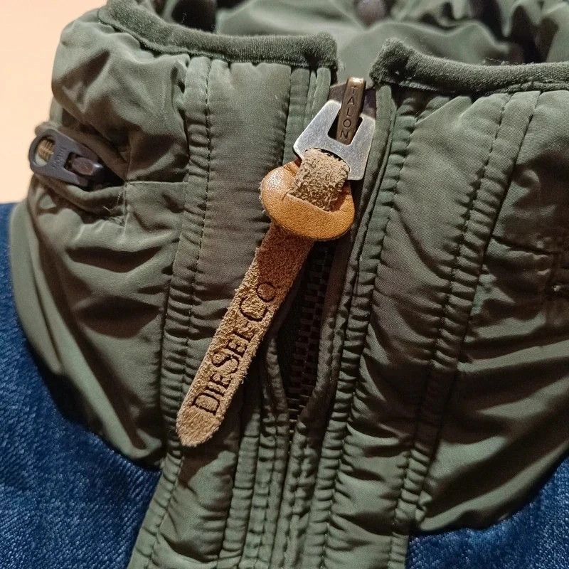 Diesel Diesel Green Quilted Jacket With Jeans Part Small Hooded Size US S / EU 44-46 / 1 - 6 Thumbnail