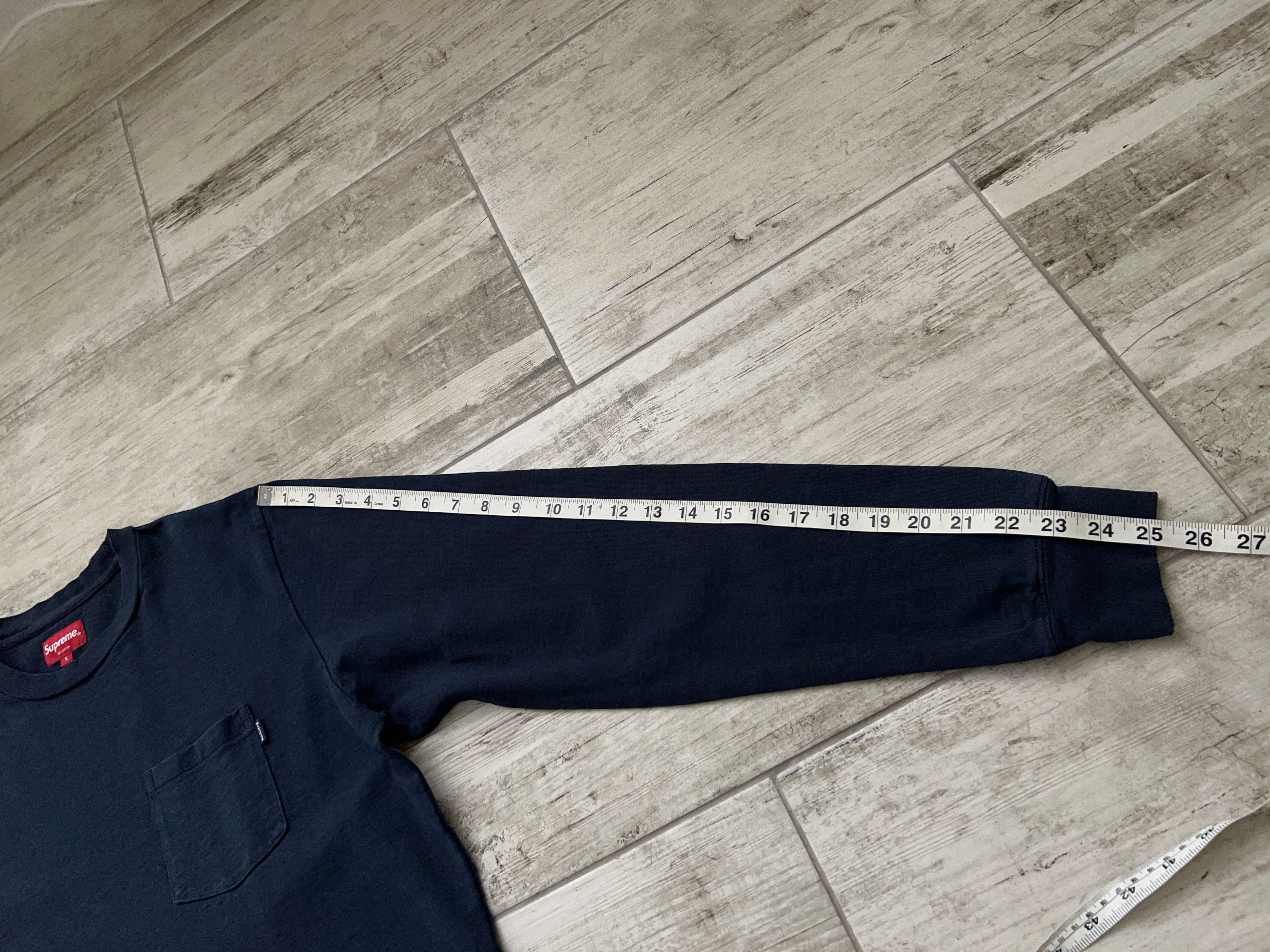 Supreme Supreme Pocket Long Sleeve Shirt Pullover Navy Blue Cotton L Size US M / EU 48-50 / 2 - 8 Thumbnail